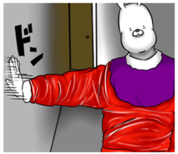 Very scary rabbit sticker #11693935