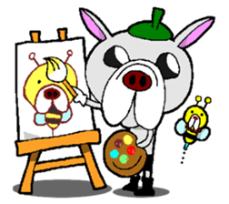 French Bull Hachi&bee sticker #11694398