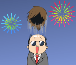 Cute Bald Head4(ENG) sticker #11694615