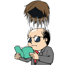 Cute Bald Head4(ENG) sticker #11694621