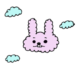 fluffy fluffy bunny sticker #11695330
