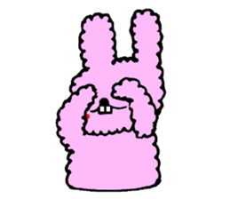 fluffy fluffy bunny sticker #11695343