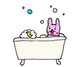 fluffy fluffy bunny sticker #11695346