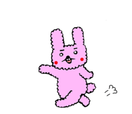 fluffy fluffy bunny sticker #11695356
