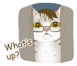 Hipster Meow (EN) sticker #11695804