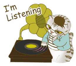 Hipster Meow (EN) sticker #11695805