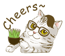 Hipster Meow (EN) sticker #11695808
