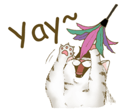 Hipster Meow (EN) sticker #11695811