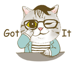 Hipster Meow (EN) sticker #11695812