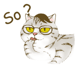Hipster Meow (EN) sticker #11695818