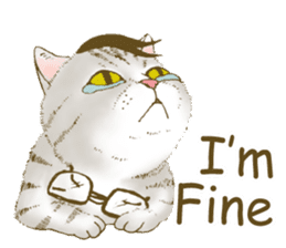 Hipster Meow (EN) sticker #11695823