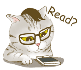 Hipster Meow (EN) sticker #11695824