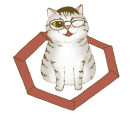 Hipster Meow (EN) sticker #11695832