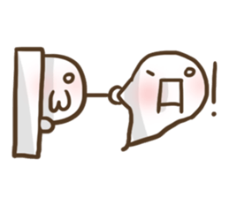Japanese smiley Ghost sticker #11695960