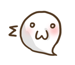 Japanese smiley Ghost sticker #11695962
