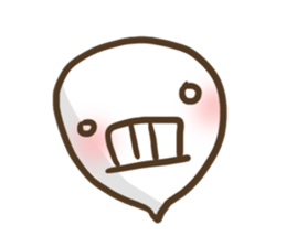 Japanese smiley Ghost sticker #11695964