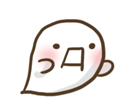 Japanese smiley Ghost sticker #11695966