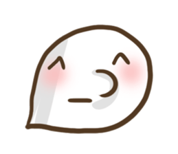 Japanese smiley Ghost sticker #11695970