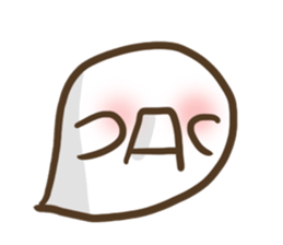 Japanese smiley Ghost sticker #11695971