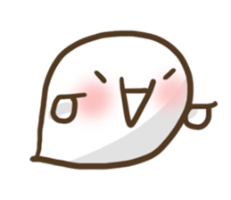 Japanese smiley Ghost sticker #11695972