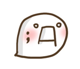 Japanese smiley Ghost sticker #11695973