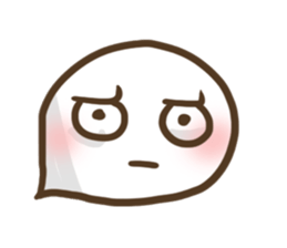 Japanese smiley Ghost sticker #11695976