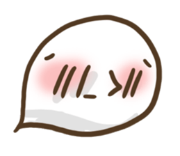 Japanese smiley Ghost sticker #11695979