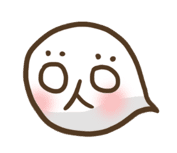 Japanese smiley Ghost sticker #11695980