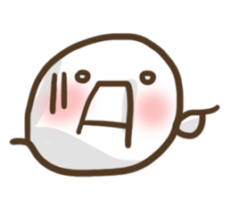 Japanese smiley Ghost sticker #11695983