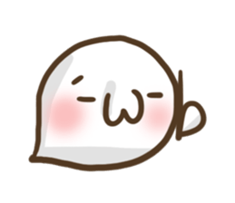 Japanese smiley Ghost sticker #11695984