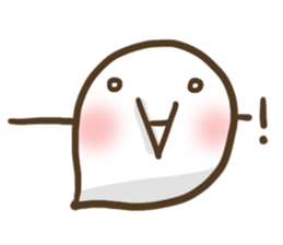 Japanese smiley Ghost sticker #11695985