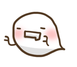 Japanese smiley Ghost sticker #11695987
