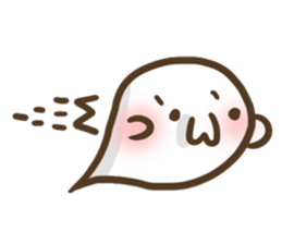 Japanese smiley Ghost sticker #11695988