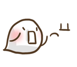 Japanese smiley Ghost sticker #11695989