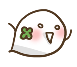 Japanese smiley Ghost sticker #11695991