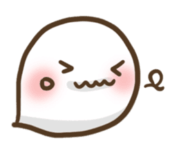 Japanese smiley Ghost sticker #11695992