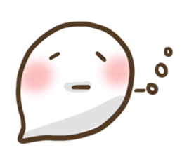 Japanese smiley Ghost sticker #11695993