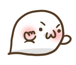 Japanese smiley Ghost sticker #11695994