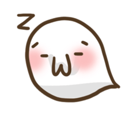 Japanese smiley Ghost sticker #11695996