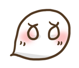 Japanese smiley Ghost sticker #11695997