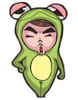 Strange frog sticker #11697320