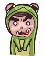Strange frog sticker #11697343