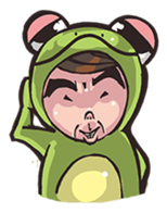 Strange frog sticker #11697349