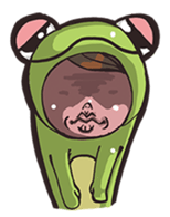 Strange frog sticker #11697350