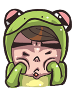 Strange frog sticker #11697353