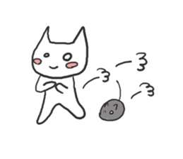 this white cat is surreal sticker #11697561