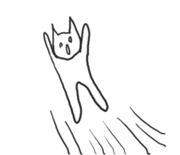 this white cat is surreal sticker #11697565