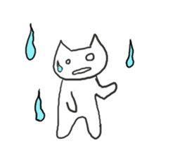 this white cat is surreal sticker #11697566