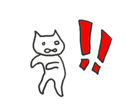 this white cat is surreal sticker #11697569