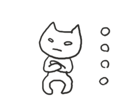 this white cat is surreal sticker #11697570